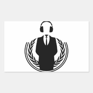 匿名DJ 長方形シール