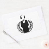 匿名DJ 長方形シール (封筒)