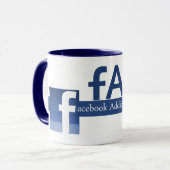 匿名Facebookの常習者 マグカップ (正面左)
