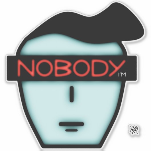 匿名nobodyの顔v1 シール (正面)