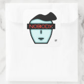匿名nobodyの顔v1 スクエアシール (バッグ)