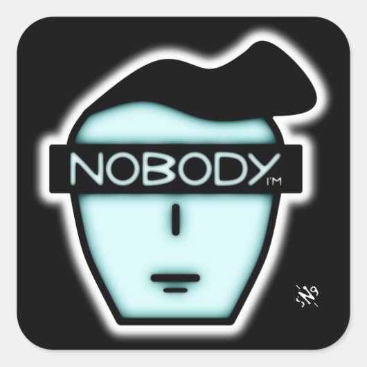 匿名nobodyの顔v2.1 スクエアシール (正面)