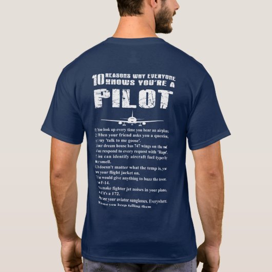 十あなたはなぜパイロット Tシャツ (裏面)