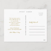 十おもしろい二日コロナ |金ゴールドの白 シーズンポストカード (裏面)