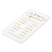 十おもしろい二日コロナ |金ゴールドホワイトホリデー マグネット (左側)