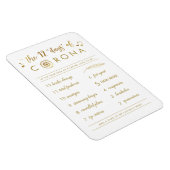 十おもしろい二日コロナ |金ゴールドホワイトホリデー マグネット (右側)