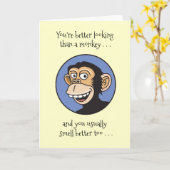 十おもしろい誕生日 カード (黄色い花)