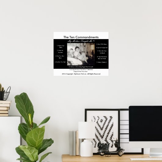 十のおきてを母は私に教えした ポスター (ホームオフィス)