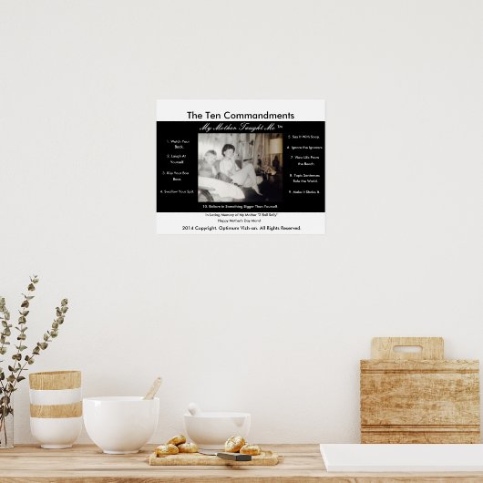 十のおきてを母は私に教えした ポスター (キッチン)