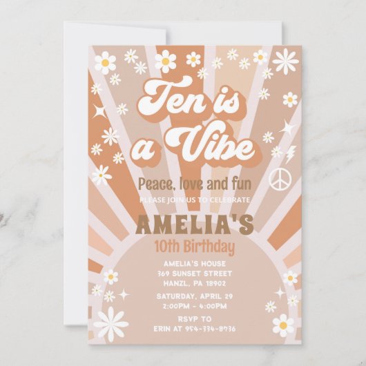 十は誕生日の招待状 招待状 (正面)