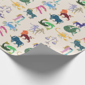 十カラフル二〔占星術の〕十二宮図シンボルや象徴誕生日 ラッピングペーパー (角)