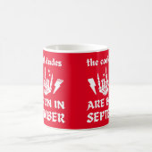 十クール月の生誕生まれ生日 コーヒーマグカップ (中央)