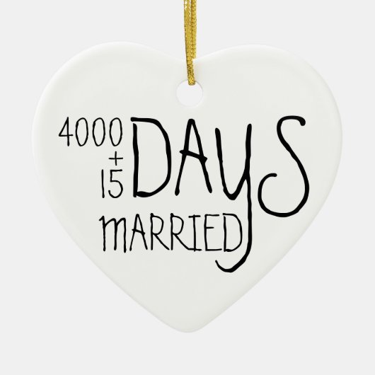 十一周年妻夫結婚した11年 セラミックオーナメント (正面)