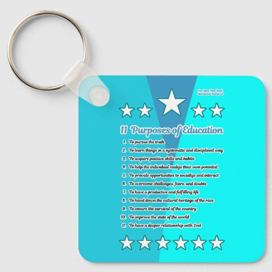 十一教育の目的 キーホルダー (正面)