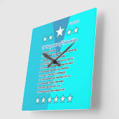 十一教育の目的 スクエア壁時計 (傾斜)