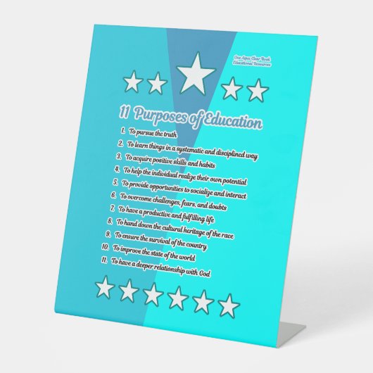 十一教育の目的 台座サイン (正面)