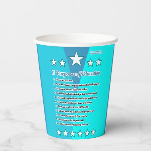 十一教育の目的 紙コップ (裏面)