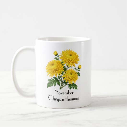 十一月の菊の花 コーヒーマグカップ (左)
