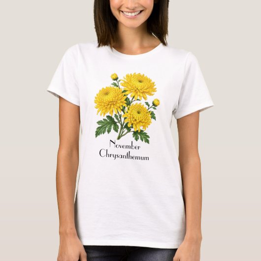 十一月の菊の花Tシャツ Tシャツ (正面)