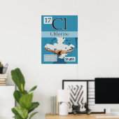 十七塩素周期表 ポスター (ホームオフィス)