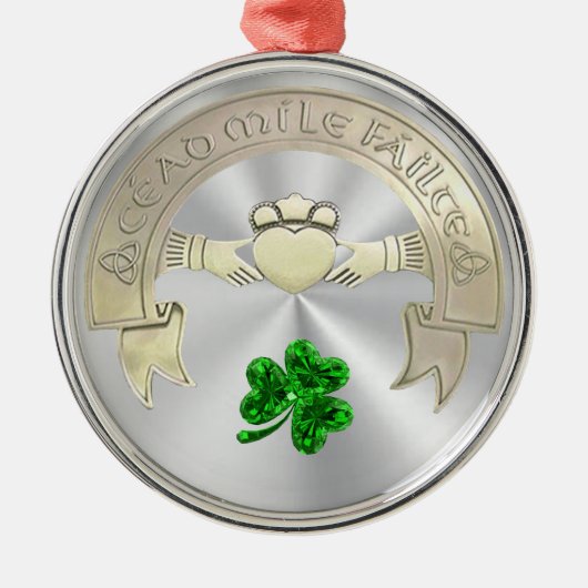 十万歓迎 メタルオーナメント (正面)