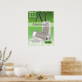 十三アルミニウム(Al)元素周期表 ポスター (キッチン)