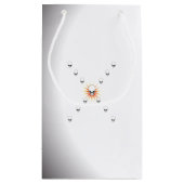 十三スカルエリーオレンジ日が差すことクロス スモールペーパーバッグ (裏面)