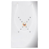 十三スカルエリーオレンジ日が差すことクロス スモールペーパーバッグ (正面)