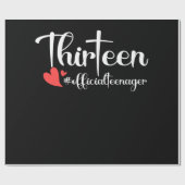 十三公式10代の若者ハート第13誕生日 ラッピングペーパー (フラット)