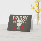 十三日 |クロスホッケーマスク カード (黄色い花)