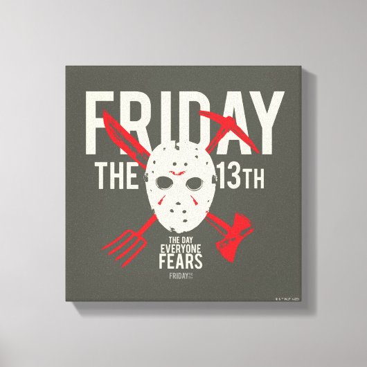 十三日 |クロスホッケーマスク キャンバスプリント (正面)