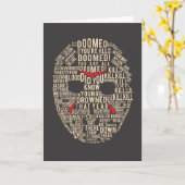 十三日 |タイポグラフィホッケーマスク カード (黄色い花)