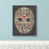 十三日 |タイポグラフィホッケーマスク キャンバスプリント (インサイチュ (ウッドフロア))