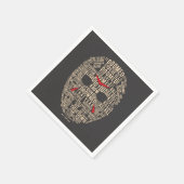 十三日 |タイポグラフィホッケーマスク スタンダードカクテルナプキン (角)