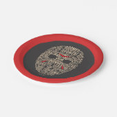 十三日 |タイポグラフィホッケーマスク ペーパープレート (アングル)