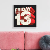 十三日 |ブリードスタック3Dロゴ キャンバスプリント (インサイチュ (リビング))