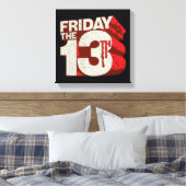 十三日 |ブリードスタック3Dロゴ キャンバスプリント (インサイチュ (寝室))