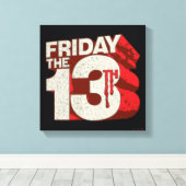 十三日 |ブリードスタック3Dロゴ キャンバスプリント (インサイチュ (ウッドフロア))