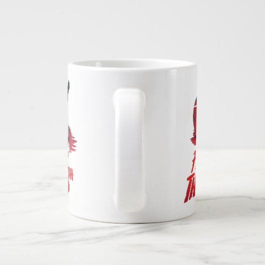 十三日 |ブルーホッケーマスクを貫通するナイフ ジャンボコーヒーマグカップ (裏面)