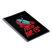 十三日 |ブルーホッケーマスクを貫通するナイフ ノートブック (右側)