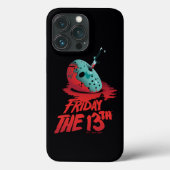 十三日 |ブルーホッケーマスクを貫通するナイフ Case-Mate iPhoneケース (裏面)