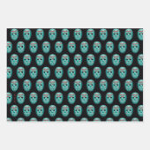 十三日 |ブルーホッケーマスクグラフィック ラッピングペーパーシート (正面2)