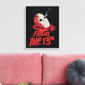 十三日 |ホッケーマスクを貫通するナイフ キャンバスプリント (インサイチュ (リビング))