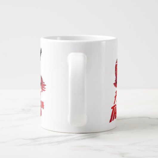 十三日 |ホッケーマスクを貫通するナイフ ジャンボコーヒーマグカップ (裏面)