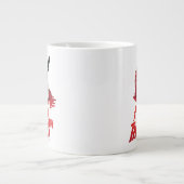 十三日 |ホッケーマスクを貫通するナイフ ジャンボコーヒーマグカップ (正面)