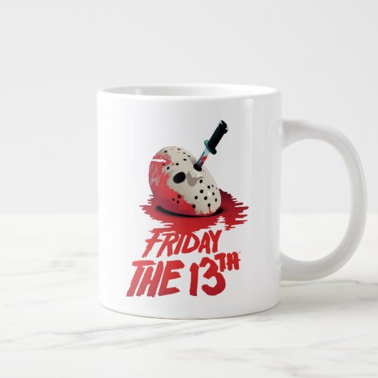 十三日 |ホッケーマスクを貫通するナイフ ジャンボコーヒーマグカップ (右)