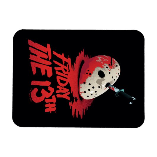 十三日 |ホッケーマスクを貫通するナイフ マグネット (横)