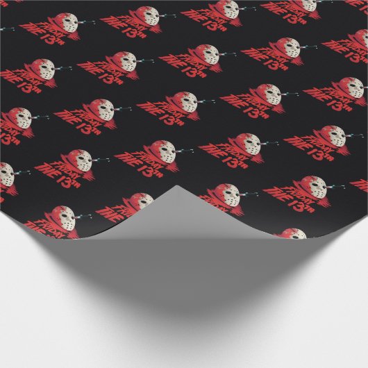 十三日 |ホッケーマスクを貫通するナイフ ラッピングペーパー (角)