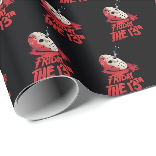 十三日 |ホッケーマスクを貫通するナイフ ラッピングペーパー (ロールコーナー)