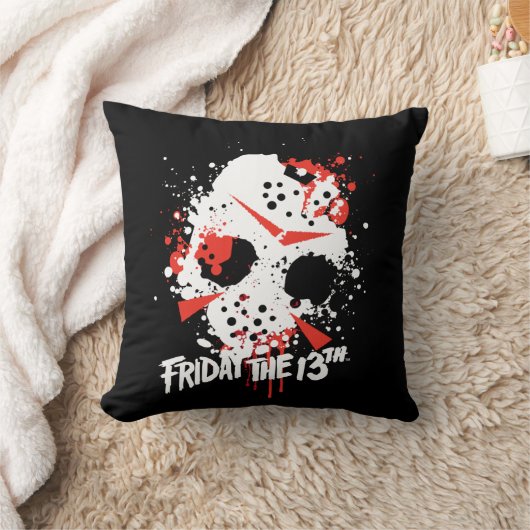 十三日 |絵を描（ばちゃばちゃ）跳ねるホッケーマスク クッション (ブランケット)